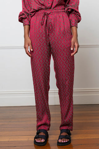 Tapered Leg Lounge Pant - Scarlet