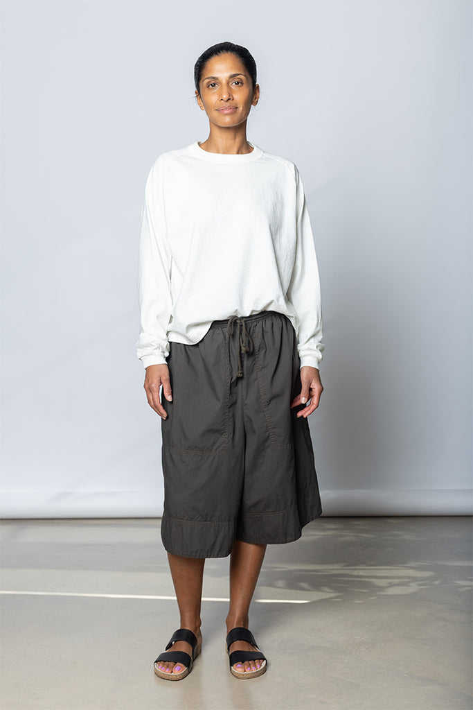 Garment Dyed Big Shorts - Dark Olive Green
