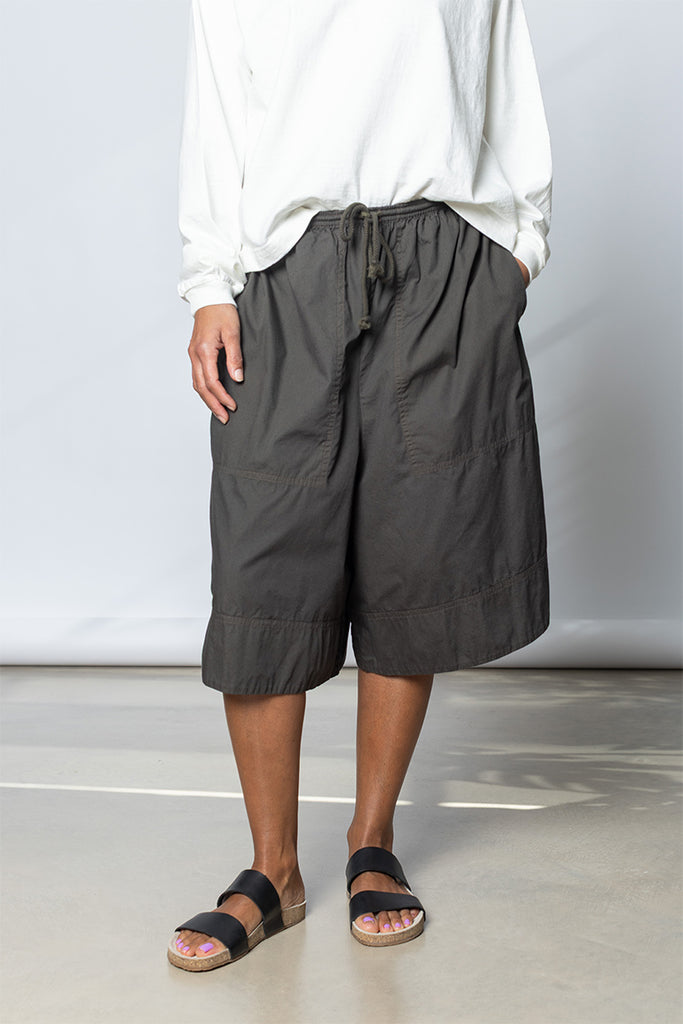 Garment Dyed Big Shorts - Dark Olive Green
