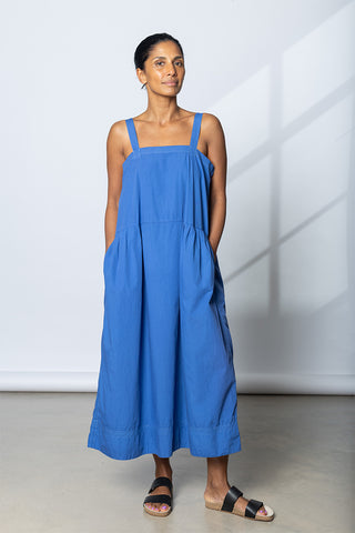 Garment Dyed French Slip Dress - Dutch Blue