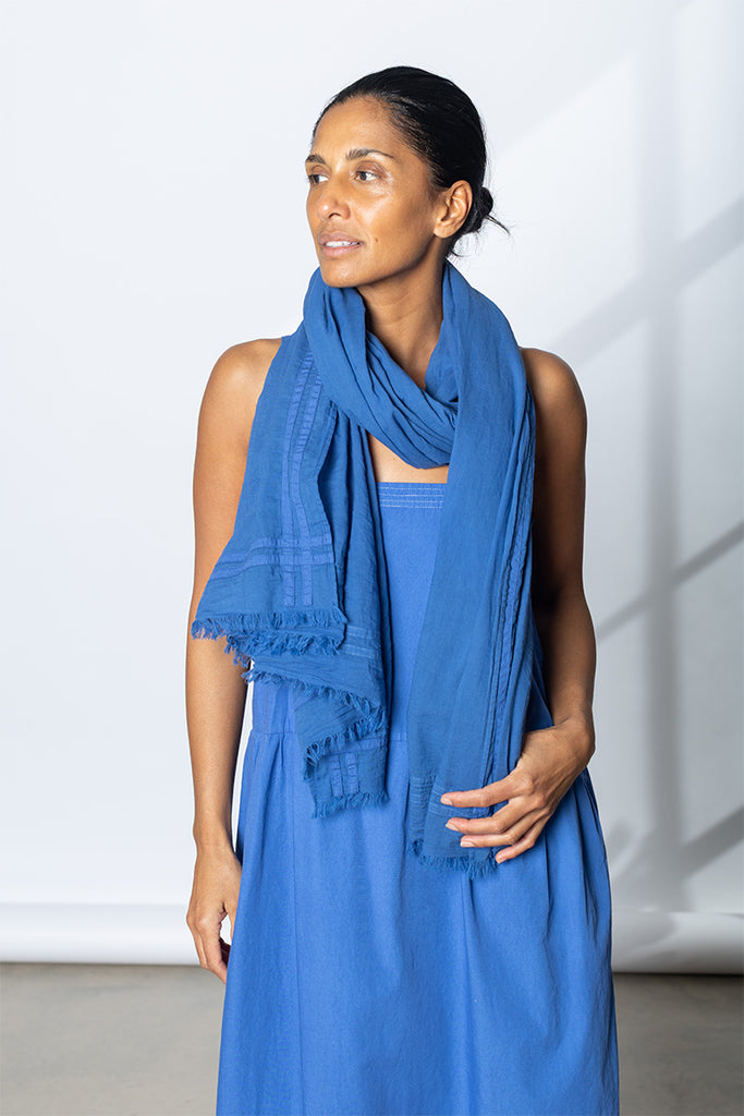 Garment Dyed Sarong - Dutch Blue
