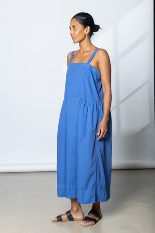 Garment Dyed French Slip Dress - Dutch Blue