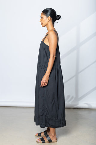 Garment Dyed French Slip Dress - Soft Black