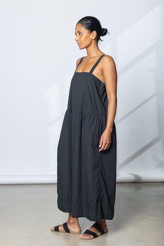 Garment Dyed French Slip Dress - Soft Black