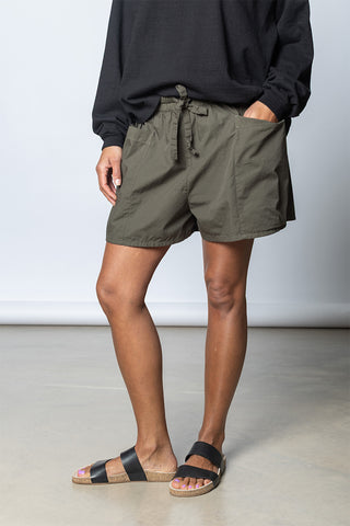 Garment Dyed Pocket Shorts - Dark Olive Green