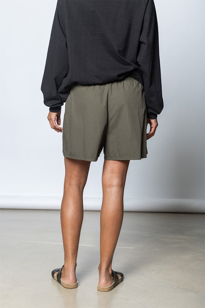 Garment Dyed Pocket Shorts - Dark Olive Green