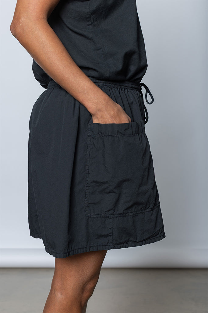 Garment Dyed Pocket Shorts - Soft Black
