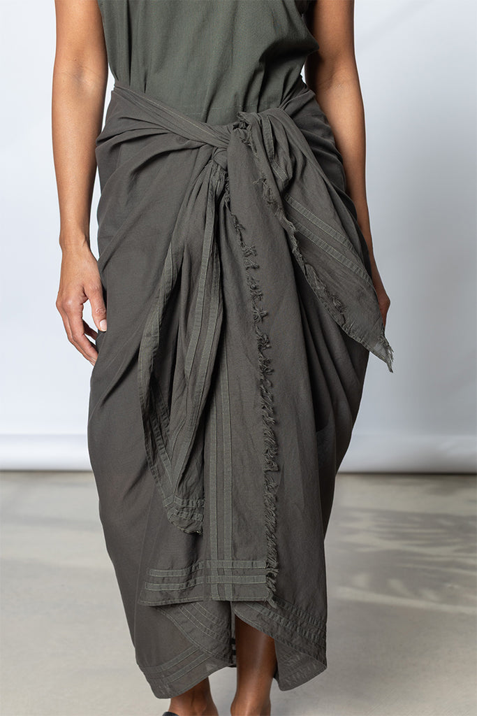 Garment Dyed Sarong - Dark Olive Green