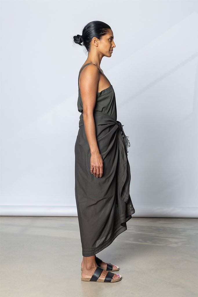 Garment Dyed Sarong - Dark Olive Green