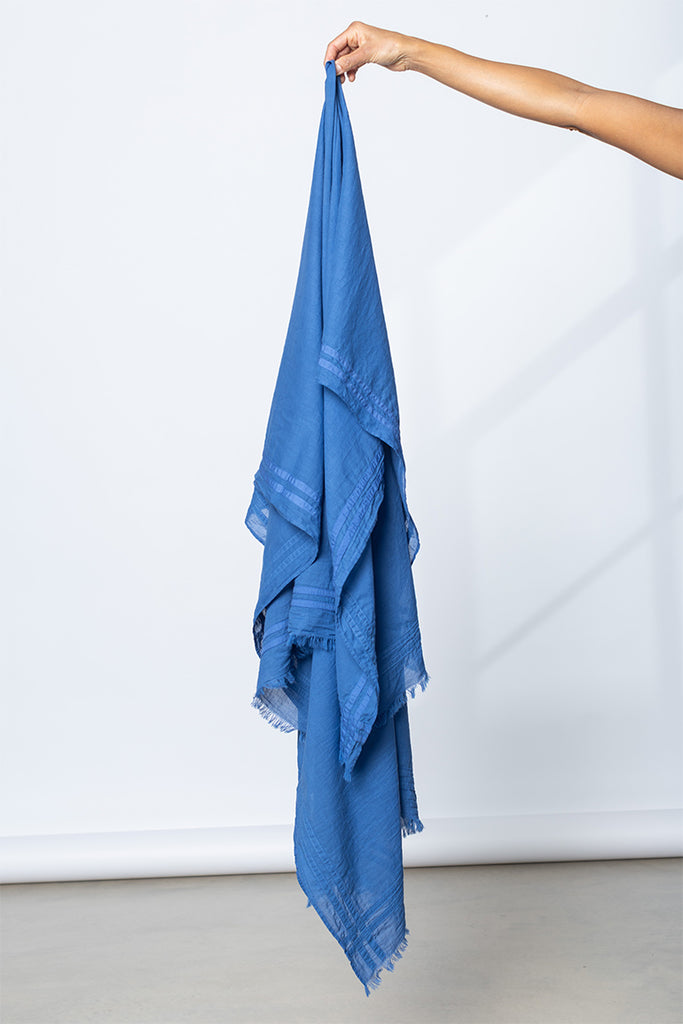 Garment Dyed Sarong - Dutch Blue
