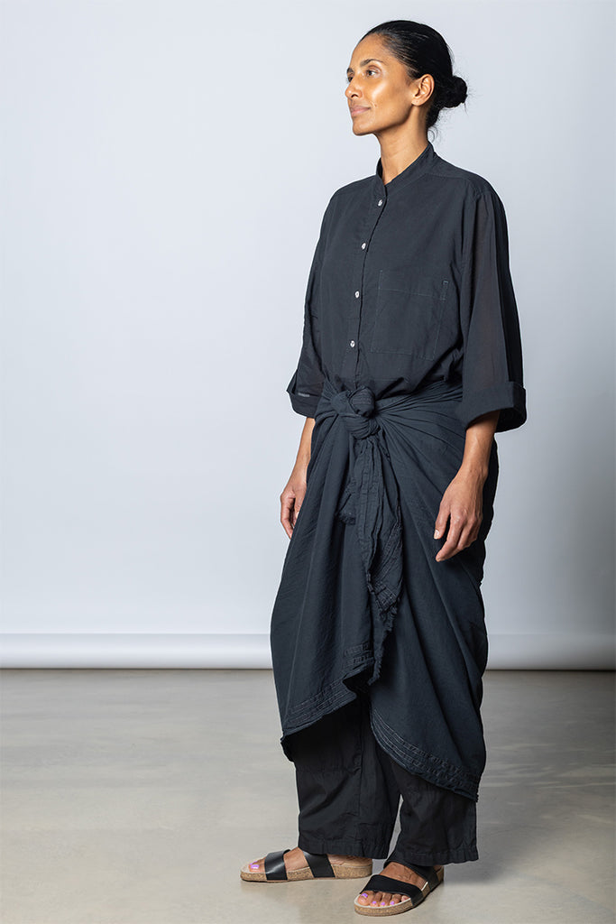 Garment Dyed Sarong - Soft Black