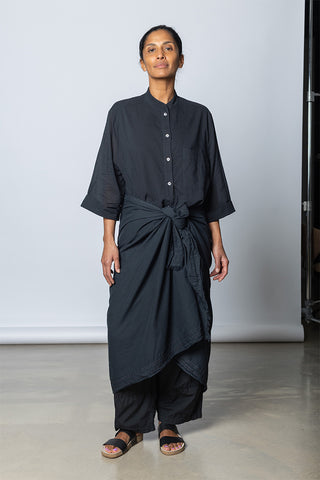 Garment Dyed Sarong - Soft Black