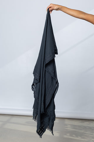Garment Dyed Sarong - Soft Black