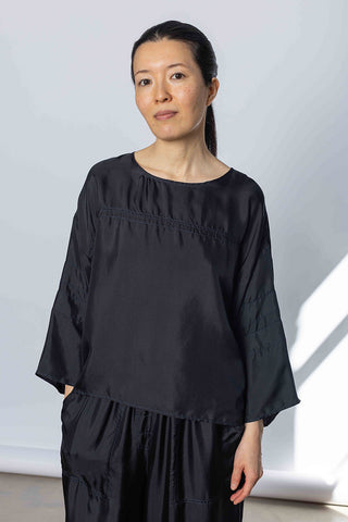 Silk Twill Baseball T-Shirt - Printer Black