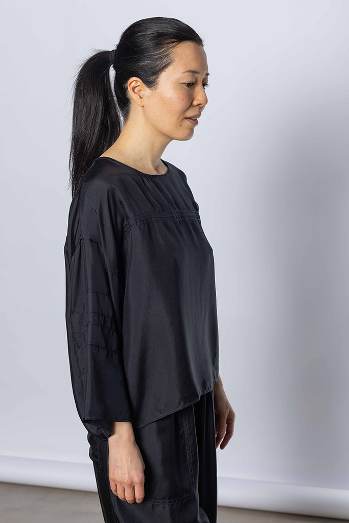 Silk Twill Baseball T-Shirt - Printer Black