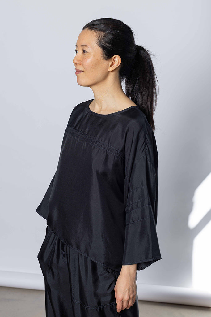 Silk Twill Baseball T-Shirt - Printer Black