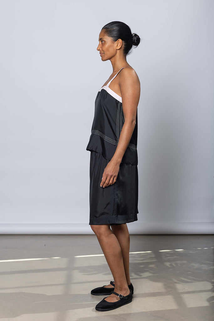 Silk Twill Camisole Top - Printer Black
