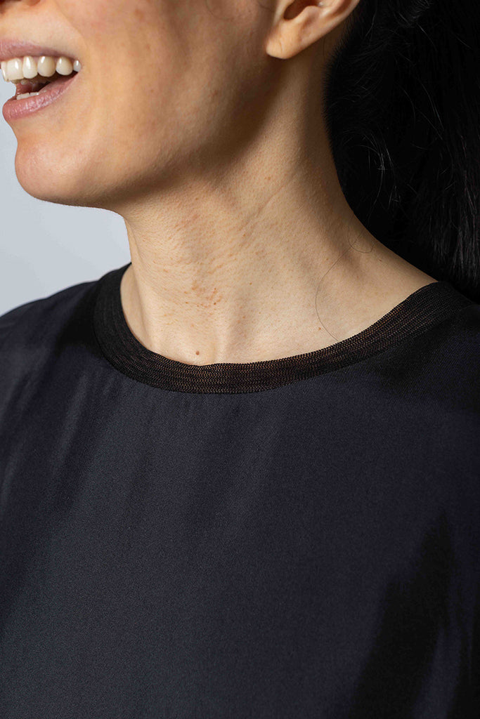 Silk Twill Raglan T-Shirt - Printer Black