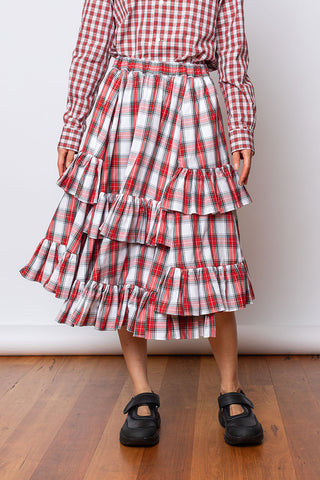 Tartan Skirt - Red/White