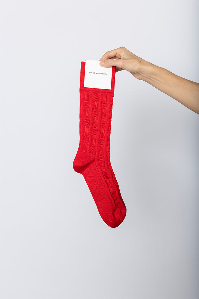Textured Socks - Red