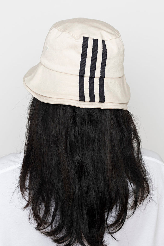 Three Stripe Bucket Hat - Chalk