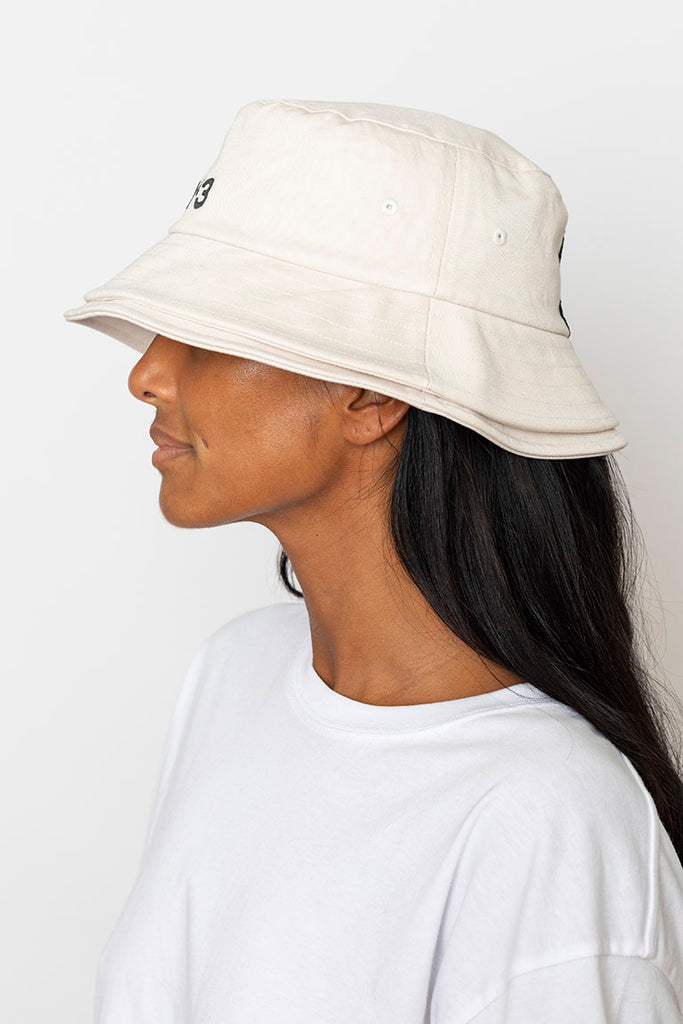 Three Stripe Bucket Hat - Chalk