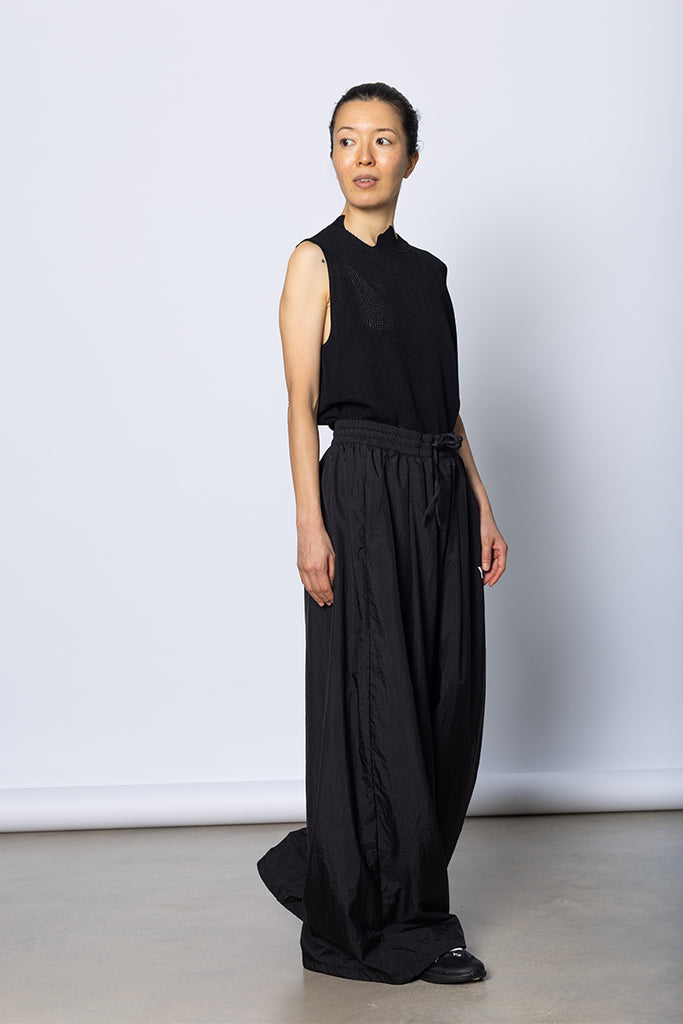 Three Stripes Wide Pants - Black