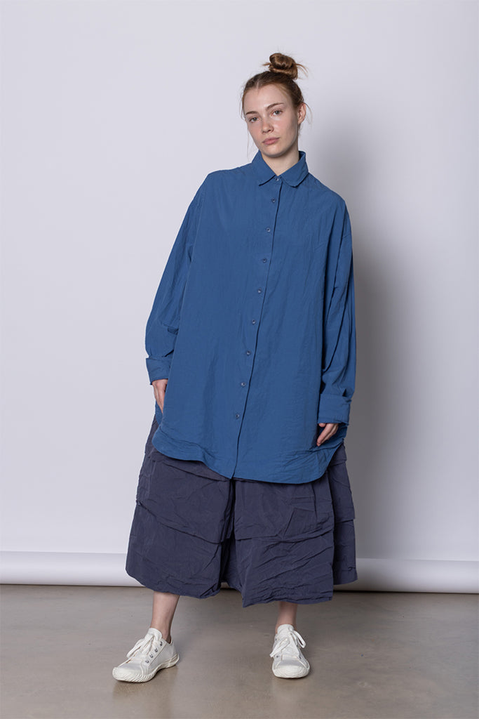 Tippy Shirt Chalk Poplin - Medium Blue