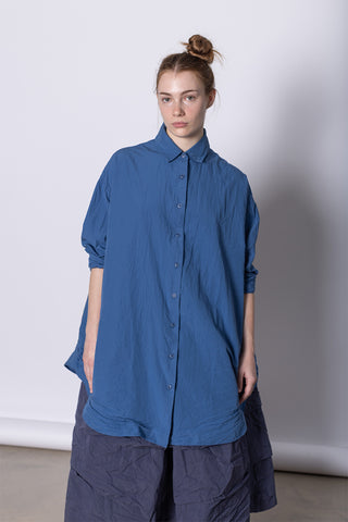 Tippy Shirt Chalk Poplin - Medium Blue