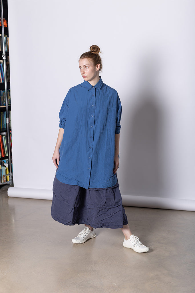 Tippy Shirt Chalk Poplin - Medium Blue