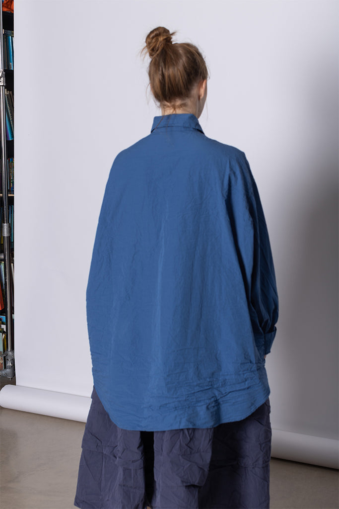 Tippy Shirt Chalk Poplin - Medium Blue