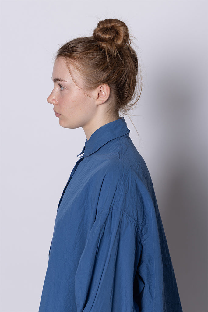 Tippy Shirt Chalk Poplin - Medium Blue