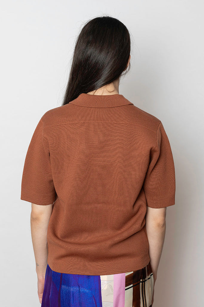 Toamsa Knit Polo - Light Rust