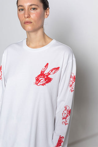 Tortoise & Hare Logo Print T-Shirt - White