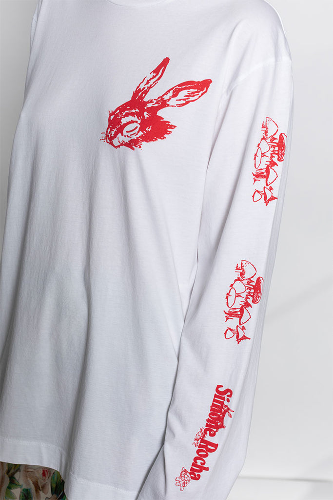 Tortoise & Hare Logo Print T-Shirt - White