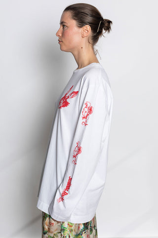 Tortoise & Hare Logo Print T-Shirt - White