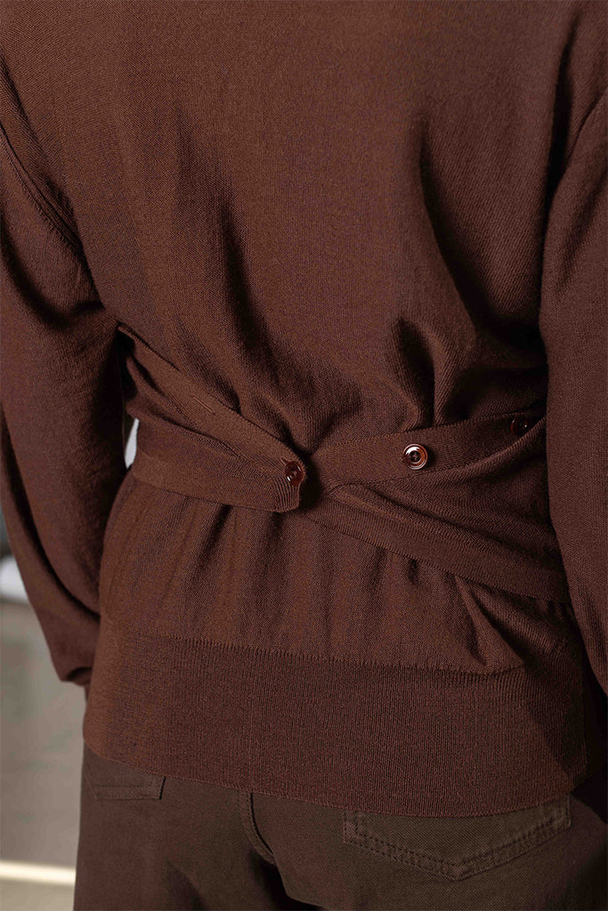 Trompe L'oeil  Cardigan - Acajou