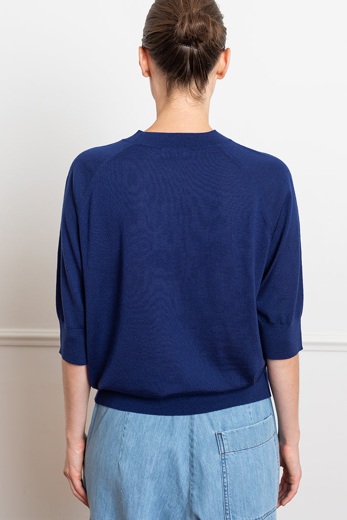 Tuan Short Sleeve Sweater - Indigo