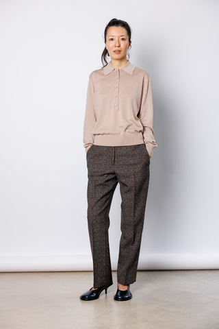 Tuno Knit Polo Sweater - Beige
