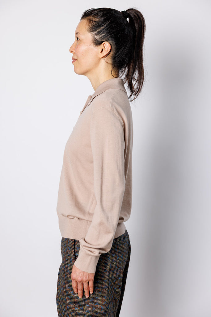 Tuno Knit Polo Sweater - Beige