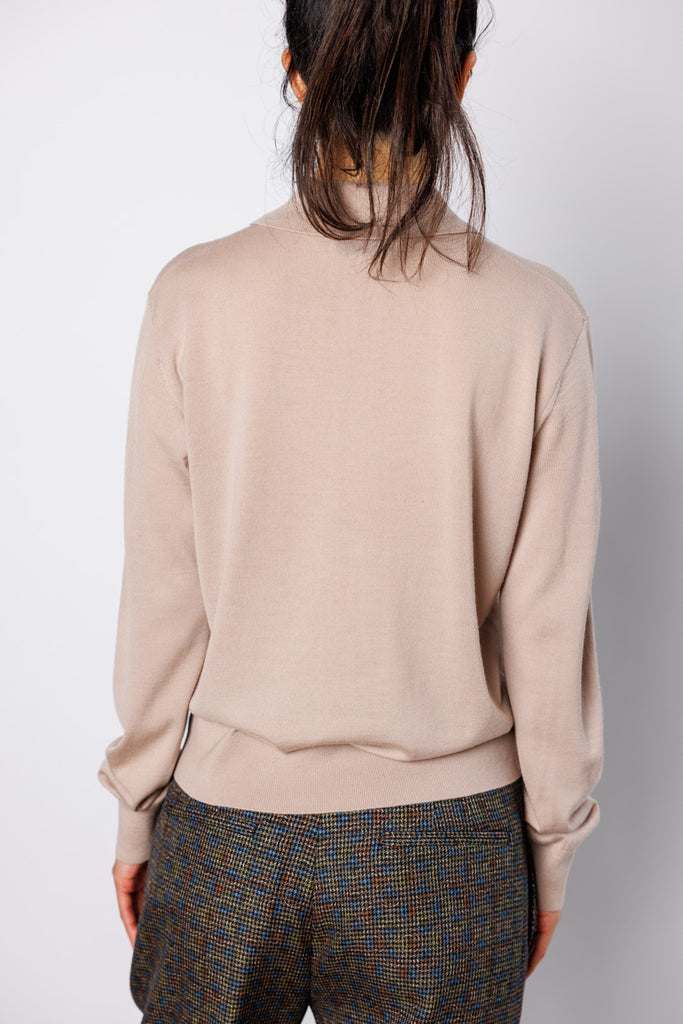 Tuno Knit Polo Sweater - Beige