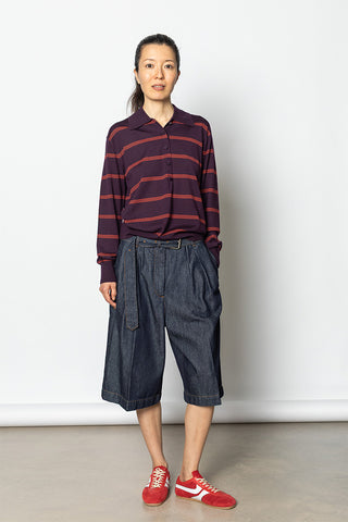 Tuno Striped Sweater - Dark Purple