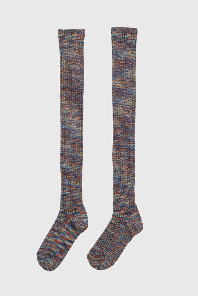 Twisted Over Knee Socks - Multi