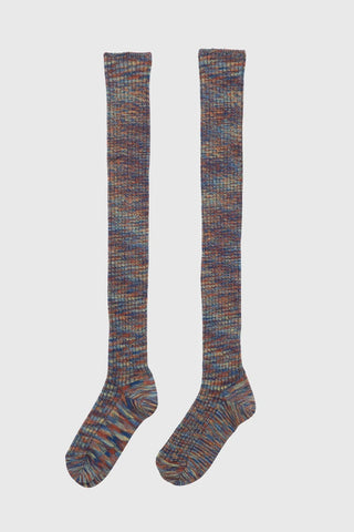 Twisted Over Knee Socks - Multi