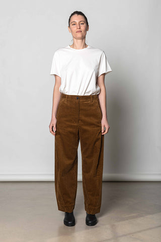 Twisted Seam Cord Trousers - Golden Amber