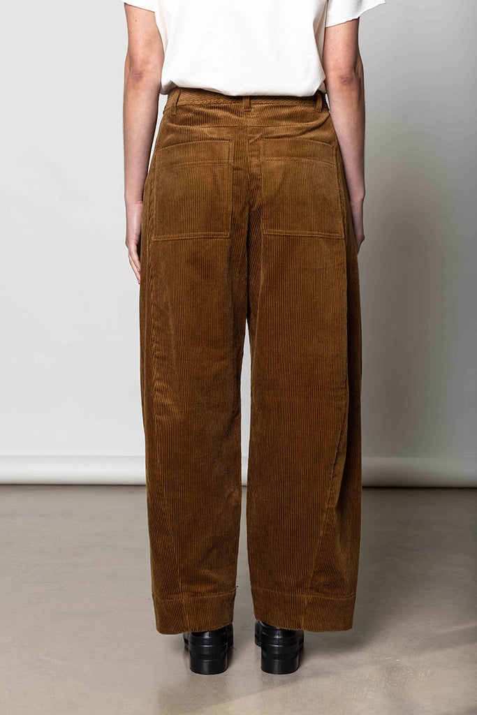Twisted Seam Cord Trousers - Golden Amber