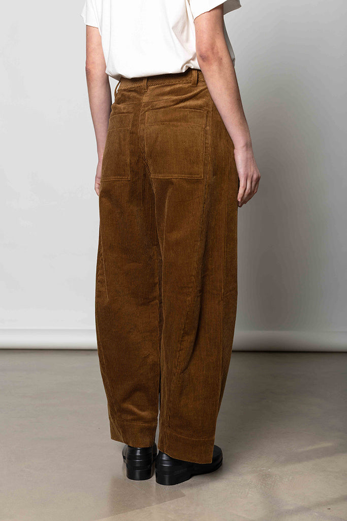 Twisted Seam Cord Trousers - Golden Amber