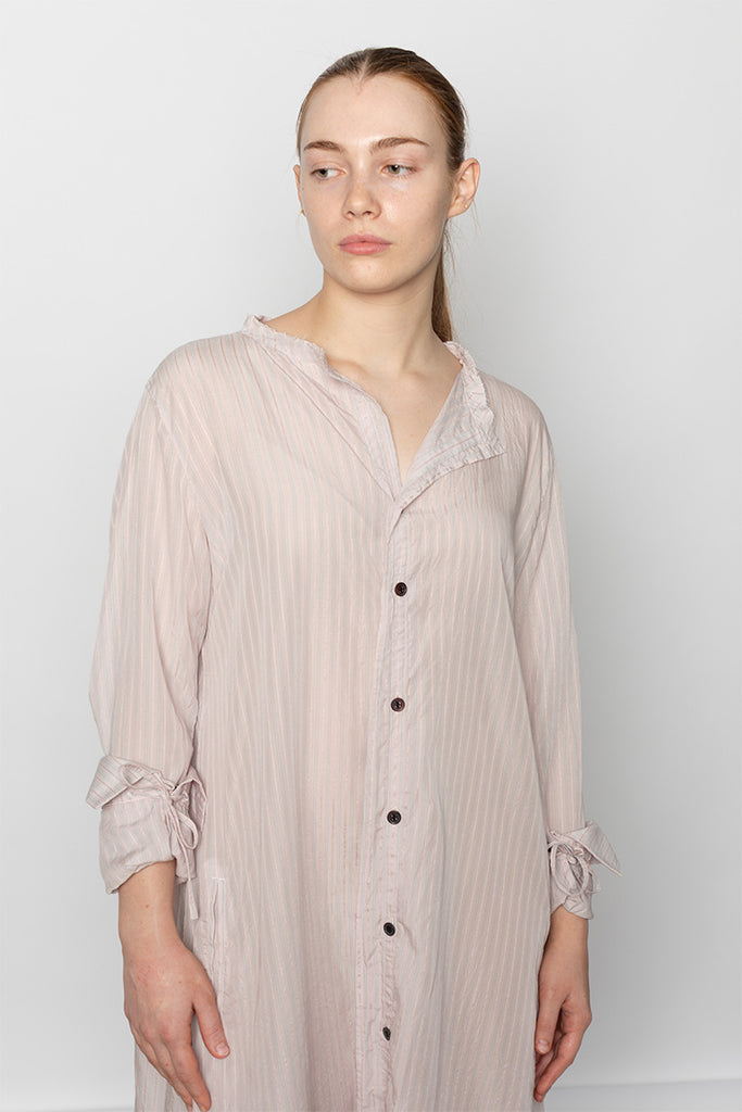 U Collarless A-Line Dress - Pink