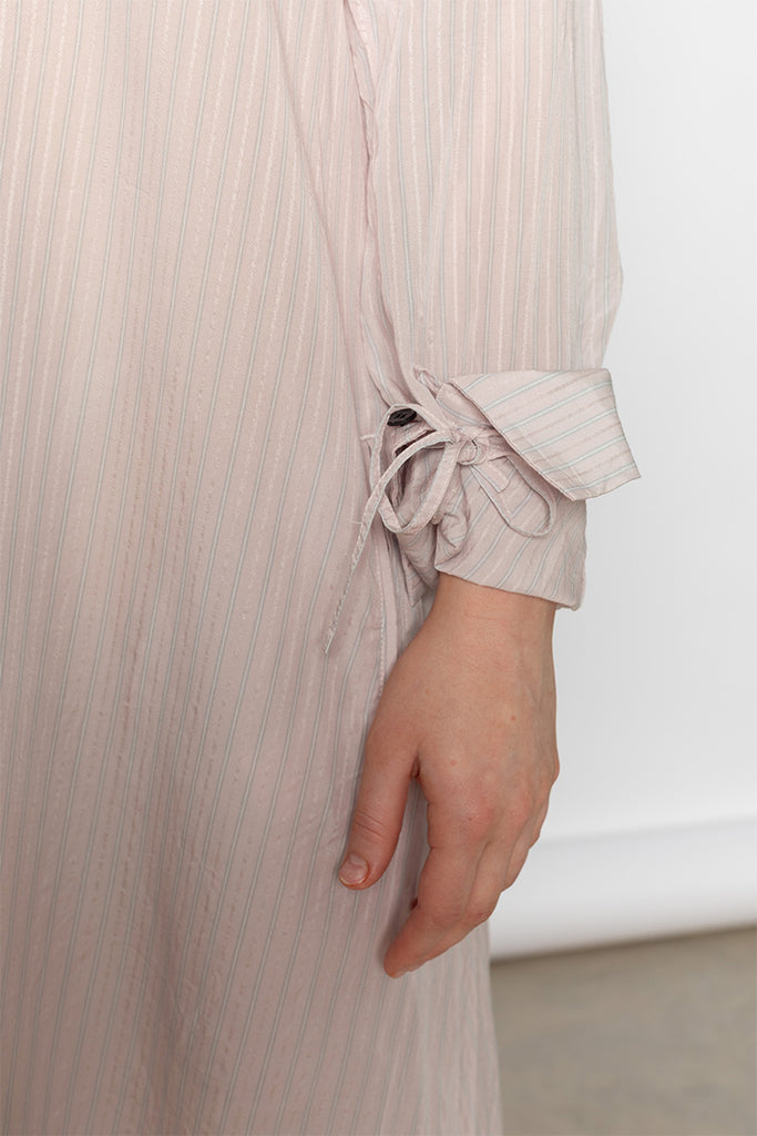 U Collarless A-Line Dress - Pink