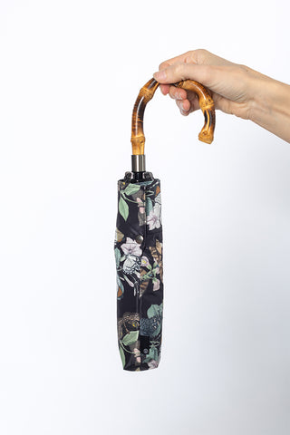 Floral Umbrella - Black